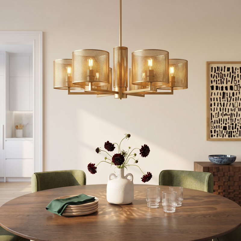 Meliora Iron 6-Light Chandelier, Gold