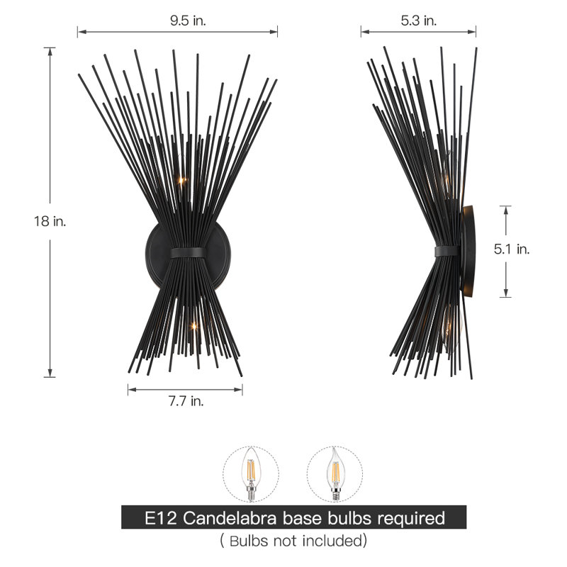 Rosengard Hardwired Iron Wall Sconce