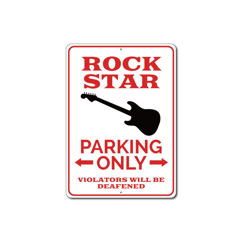 Enseigne Rock Star, H 14 po x l 10 po x P 0,04 po