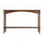Console 47 x 14 x 30 po en bois brun rustique avec pieds en spirale tournés et tablette inférieure