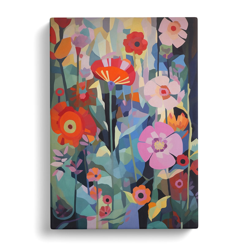 Holger Retro Flowers Vol.2 - Wrapped Canvas, 50cm H x 35cm W