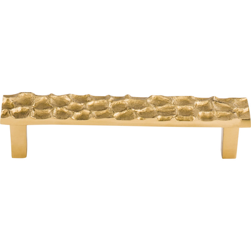 Cobblestone Bar Pull, Polished Brass, 5 1/16" Center to Center