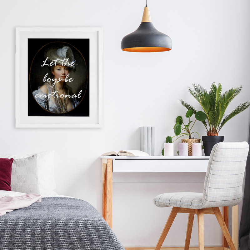 «Let The Boy Be», impression sous verre encadrée, design par Tina LeCour, H 21 po x l 17 po