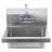 Wall Mount Hand Basin, 17 X 12.8 Inch, Stainless Steel, 360 Rotatable Faucet, Basket Strainer, Easy To Assemble, Commercial Sink, With Drainage, Rust-, High