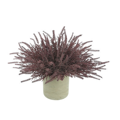 Faux Astilbe Plant in Fiberstone Vase