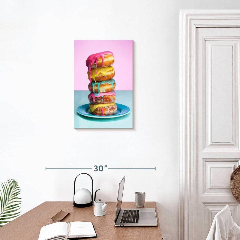 Yarlin Frosted Doughnut Stack, 24" H x 16" W