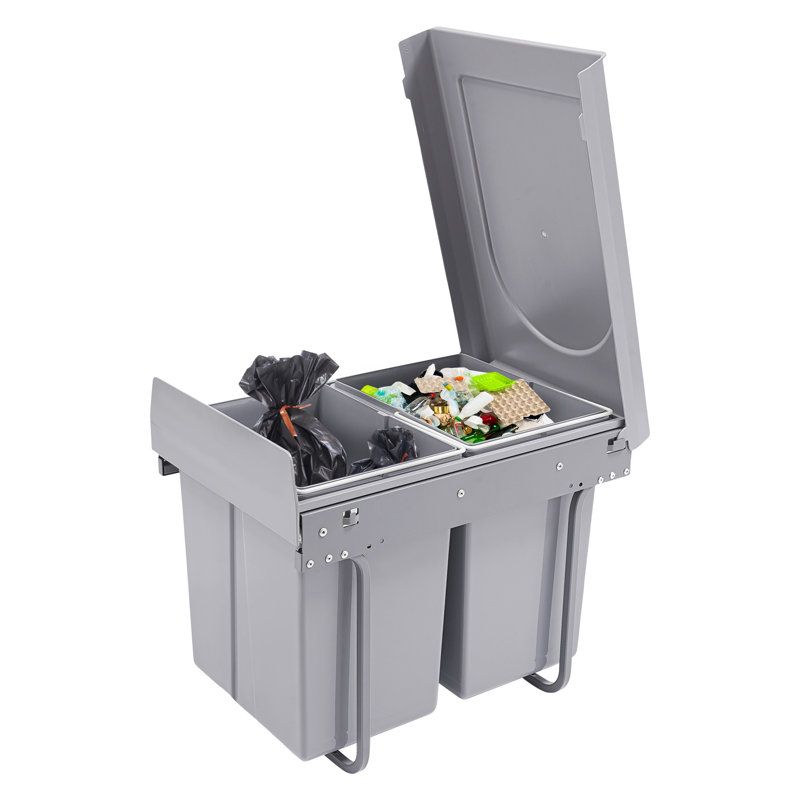Plastic and Iron Pull Out Trash Can