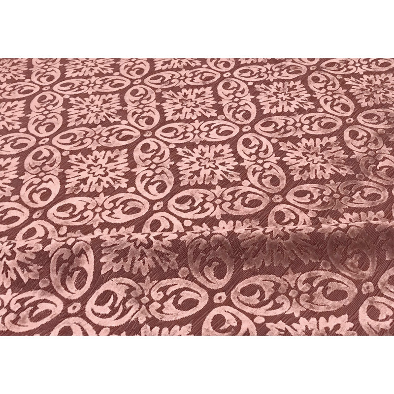 Damask Area Rug in Red, Rectangle 10' x 14'