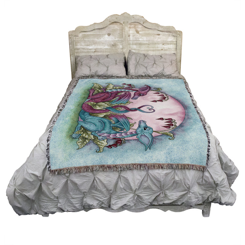 Pure Country Weavers Loving Dragons Blanket by Amy Brown - Gift Fantasy Tapestry Throw Woven from Cotton - Made in The USA (72x54)