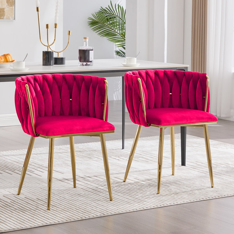 Fauteuils de salle à manger Landreneau, Rose Red