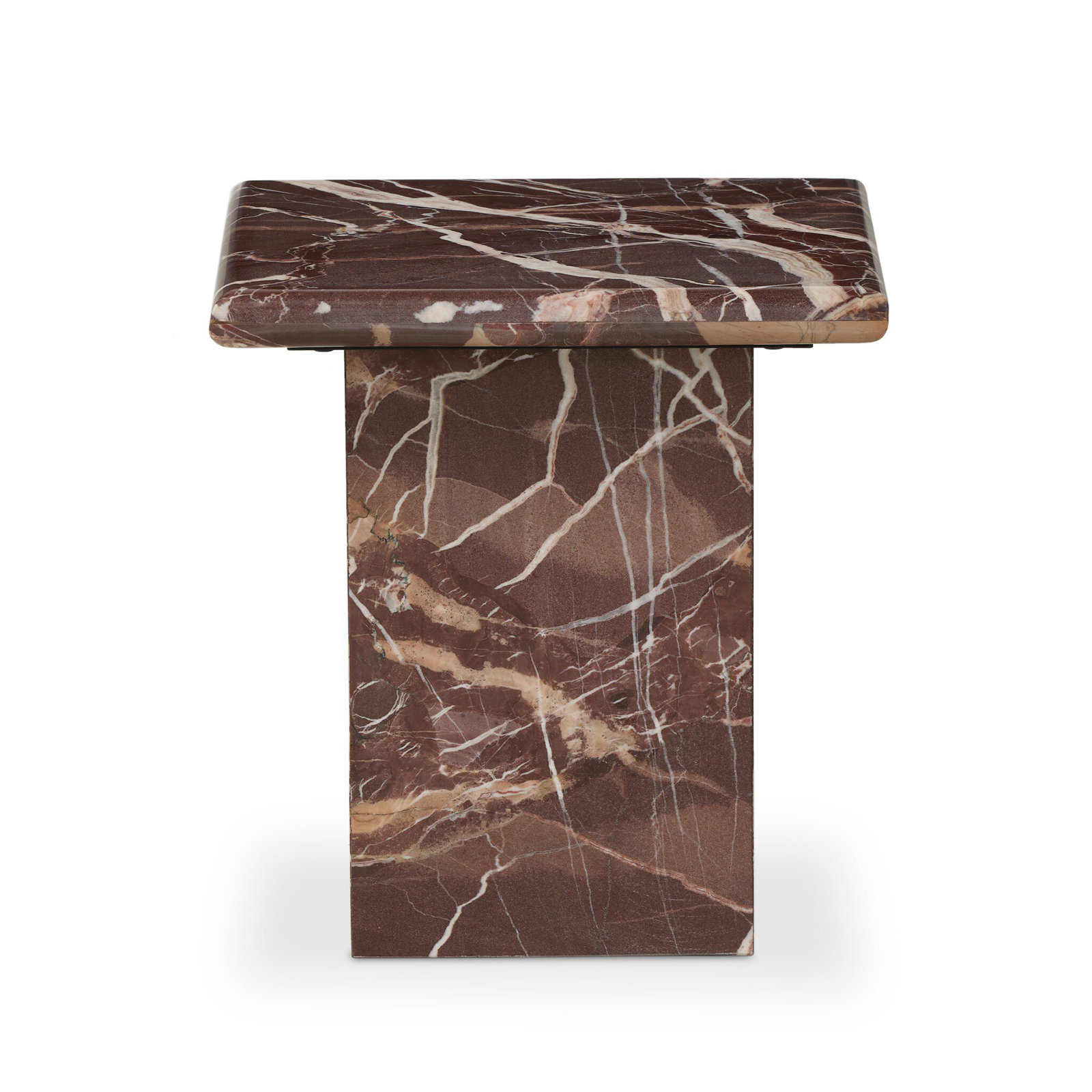 Olene End Table, Meriot Marble