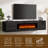 Floating TV Stand with 36" Electric Fireplace, Wall Mounted Fireplace Entertainment Center with Storage for TVs Up to 80", Media TV Console for Living Room-85740120