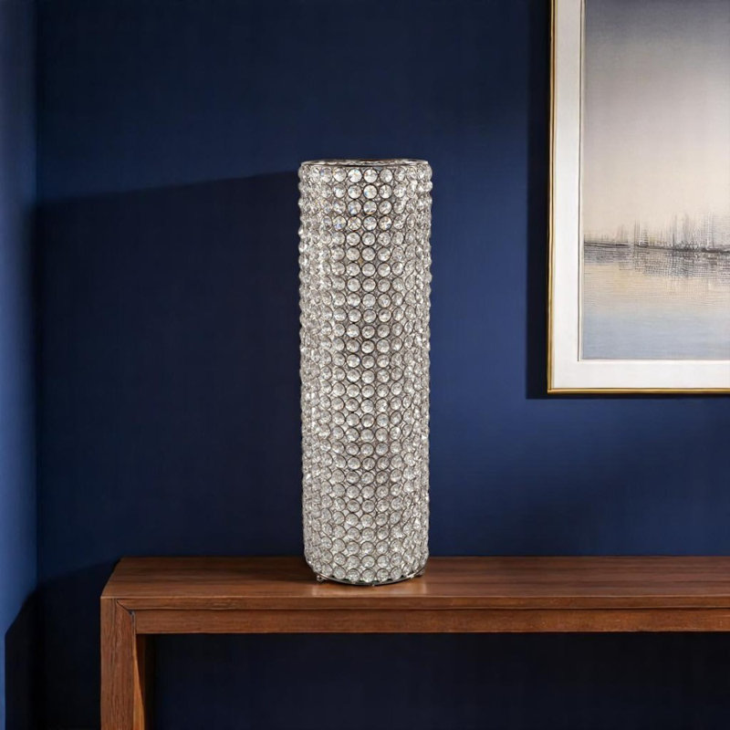 Vase de table 21 "en faux cristal et métal