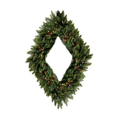 Faux Lighted 42'' Wreath