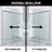 VIGO Amada 56"–60" W x 74" H Frameless Sliding Shower Door in Chrome with Clear Tempered Glass-124752649