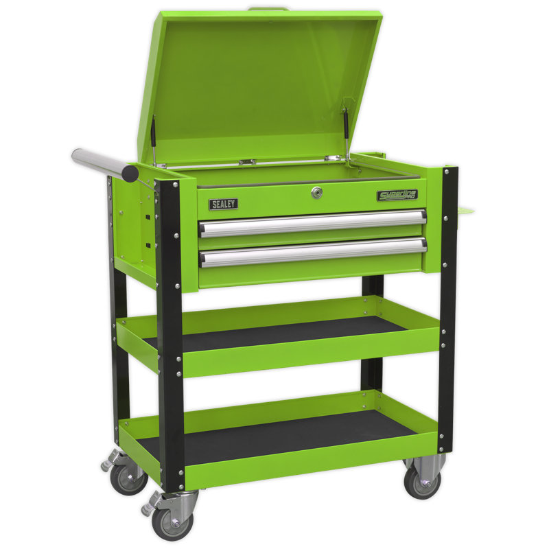 Heavy Duty Mobile Tool Trolley, Green