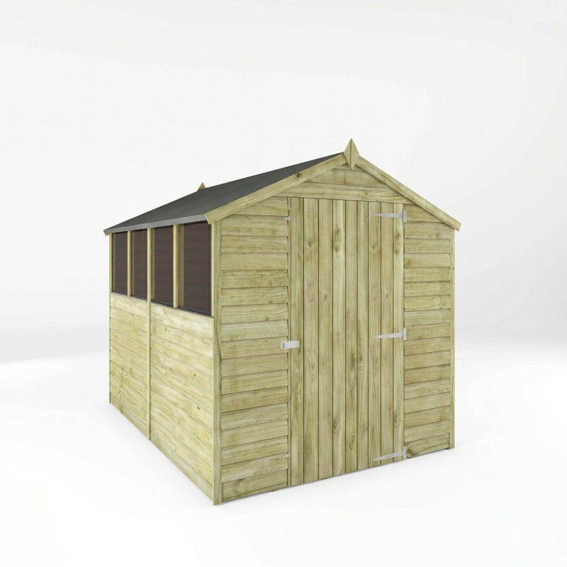 Mercia 8 x 6ft Overlap Apex Shed (Single Door), Yes