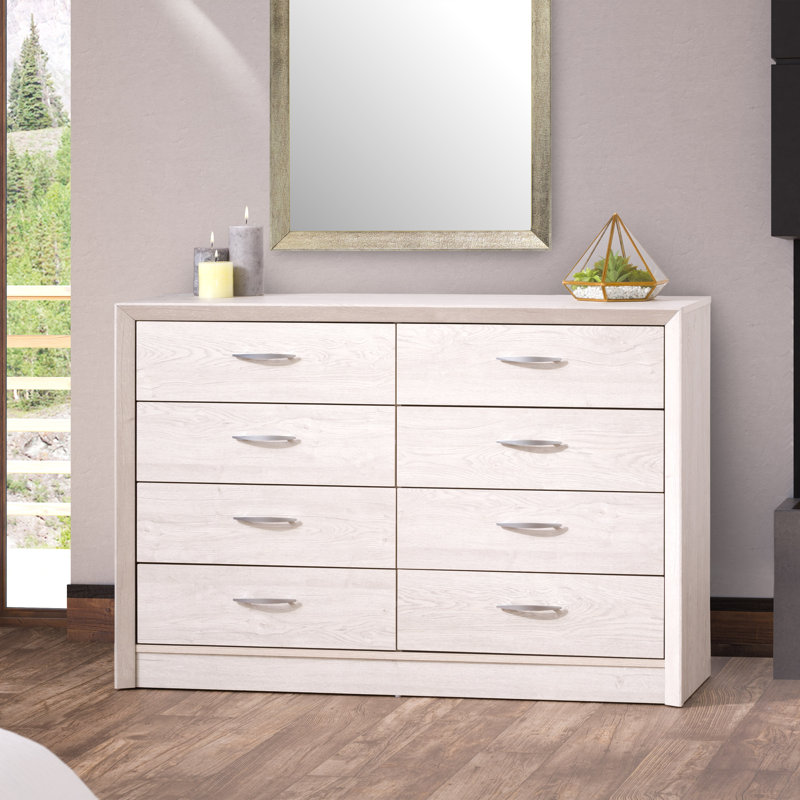 Commode double 8 tiroirs L 47 po Lodsworth, Chêne blanchi