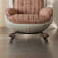 Snowflake velvet and down rocking chair