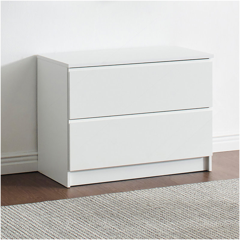 Système d'organisation en bois blanc Devi, Blanc