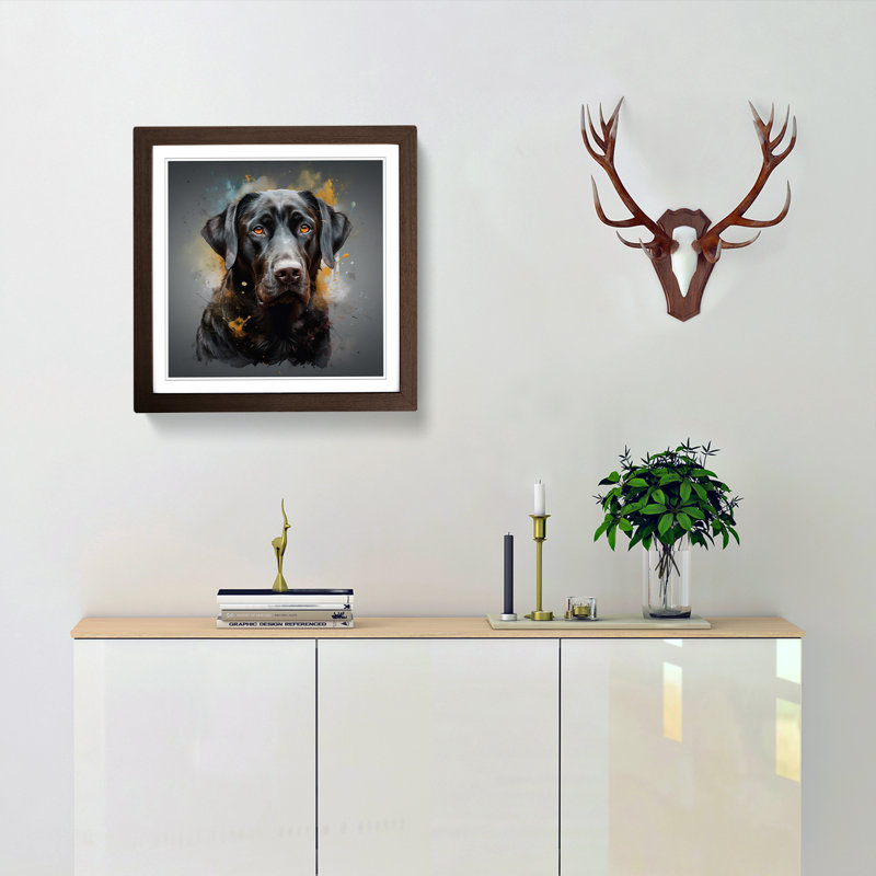 Labrador Retriever Conceptual Art - Framed Print, Walnut