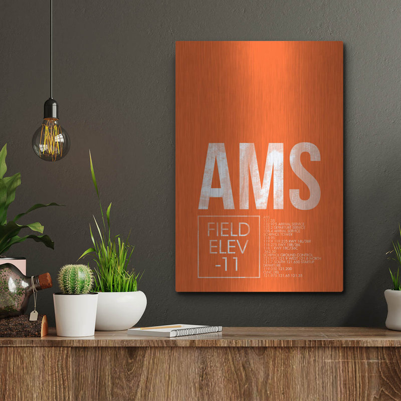 Ebern Designs «AMS ATC» par O8, art mural en métal, H 16 po x l 12 po