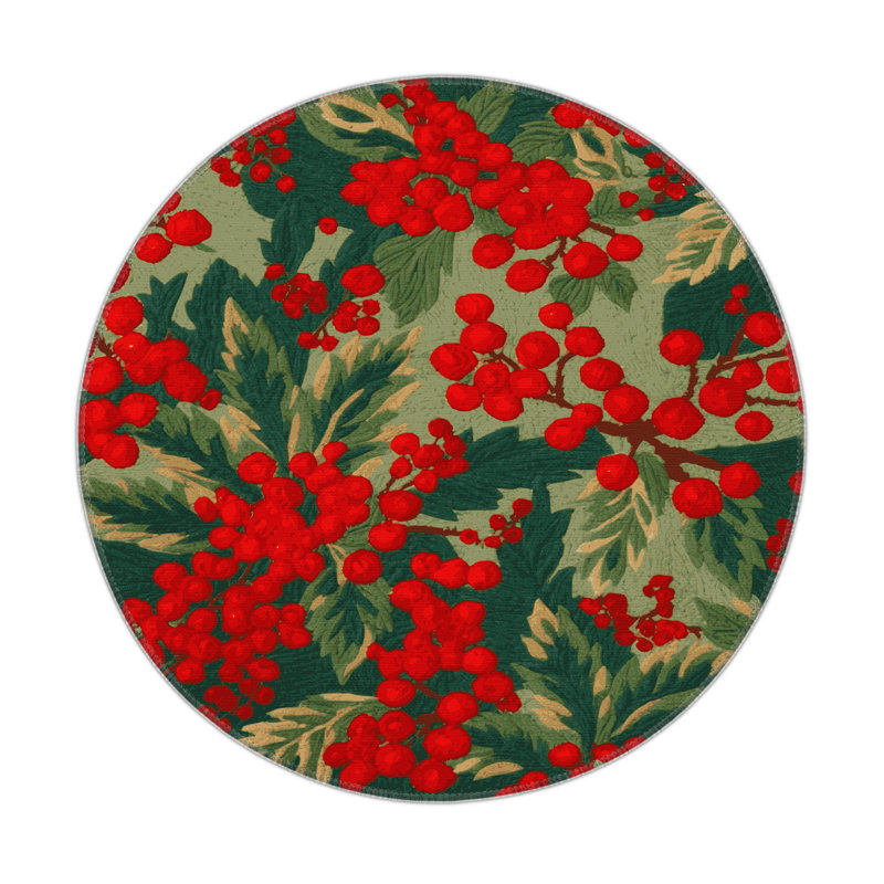 Tapis vert d'intérieur et d'extérieur Botanical, Rond 5 pi