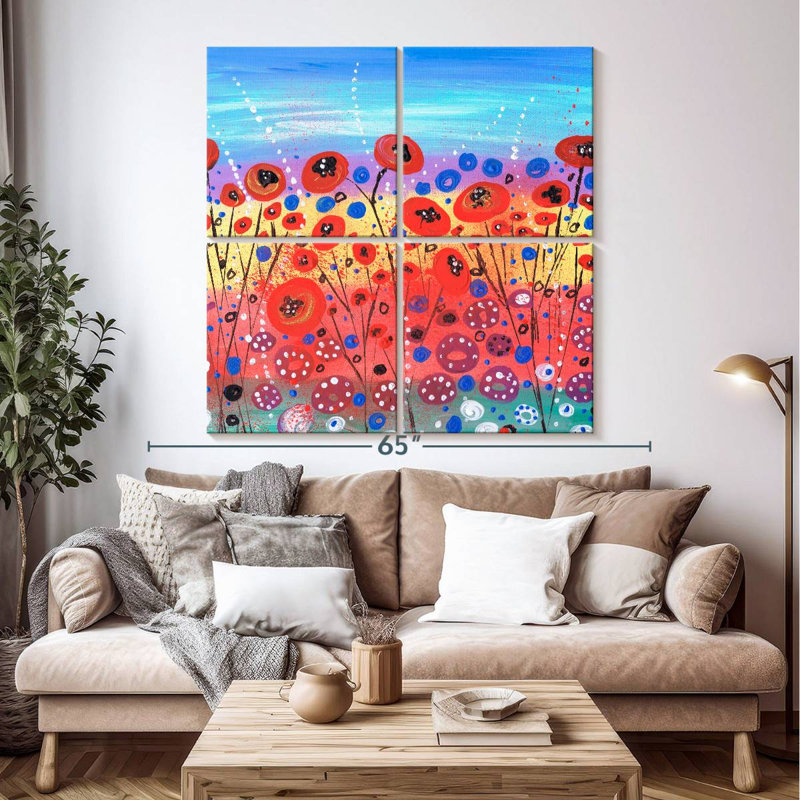 Floraison en été, H 50 po x l 50 po
