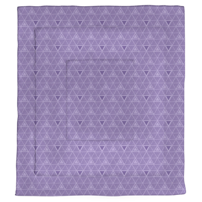 Édredon en microfibre réversible Patricia Geoffrey, Édredon grand, Mauve / lait