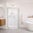 Utile 3636 Composite Direct-to-Stud Two-Piece Corner Shower Wall Kit in Marble Carrara-123534266