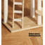 Structure d'escalade en bois d'hévéa massif 61 pouces beige multicouches