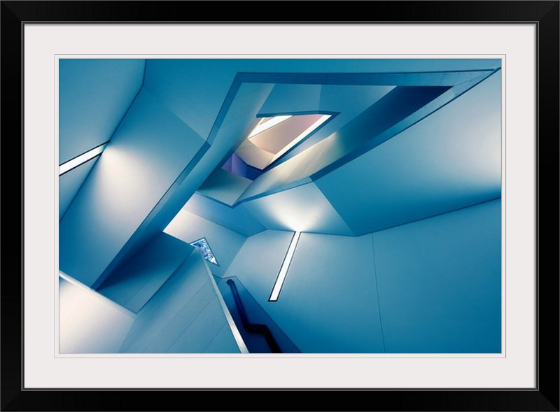 Impression sur toile «The Symphony of the Lines» par Roland Shainidze, Straub, H 32 po x l 44 po x P 1 po, Cadre noir