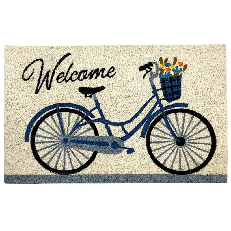 Vélo de bienvenue Ksawier x 18 po Tapis de porte antidérapant pour l'extérieur