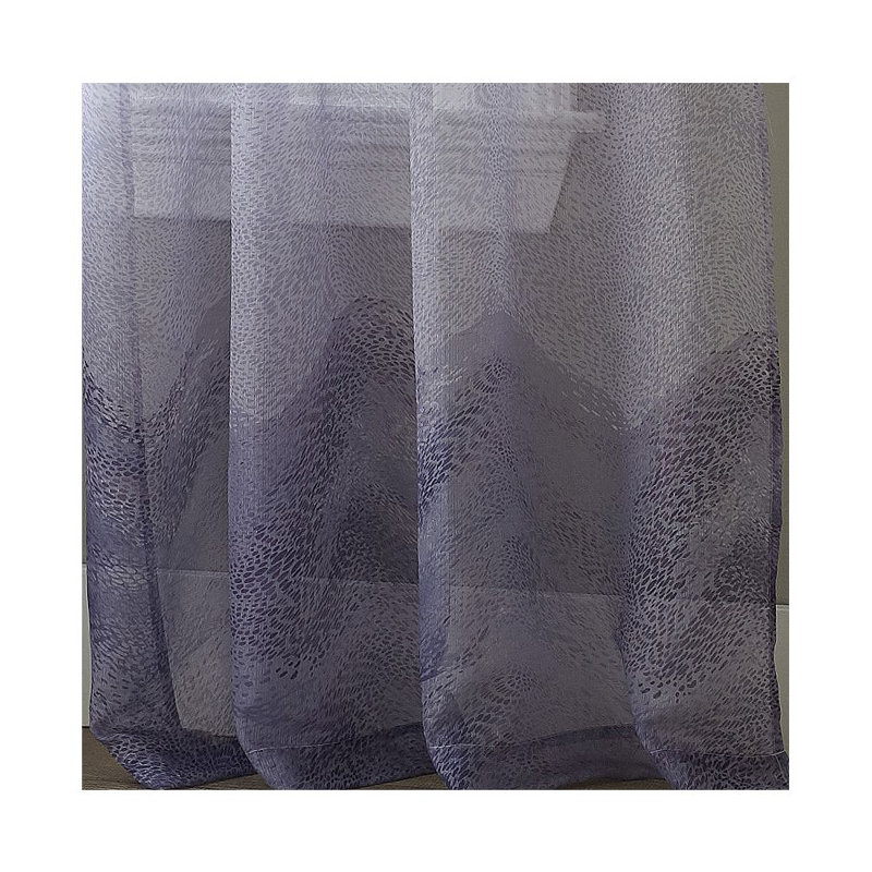 Galaxy Two Tone Sheer Grommet Curtain Panel