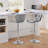 Elna Stylish Adjustable PU Leather Swivel Bar Stool Counter Height Bar Chairs with Large  Base-569791267