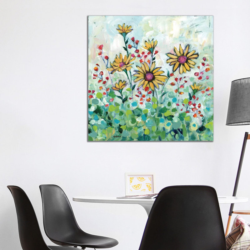 Floral XI by Teresa Kogut - Painting on Canvas, 66.04 cm H x 66.04 cm W x 3.175 cm D, Wrapped Canvas