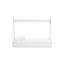 Lit de sol Kally, conception de style tente, bois blanc mat-107717718