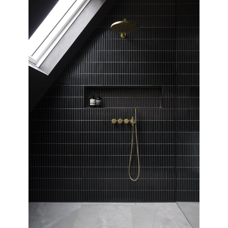 Yuki Border Singular Tile, Black