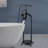 Triple Handle Floor Mounted Tub Filler With Handshower-50703379