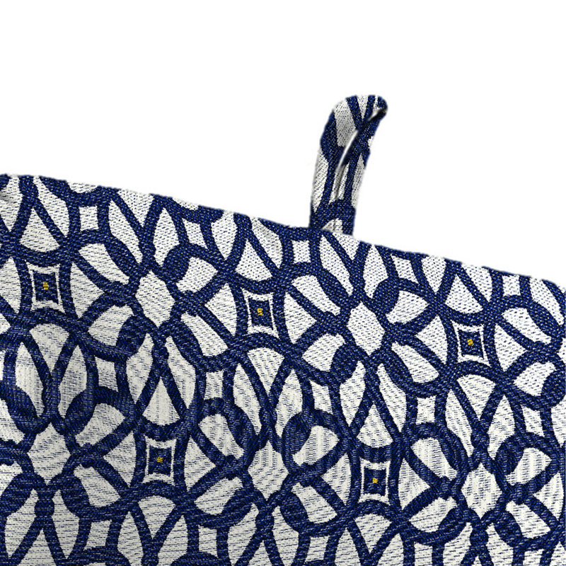 22" x 45" Outdoor Chair Cushion with Ties and Loop, Luxe Indigo