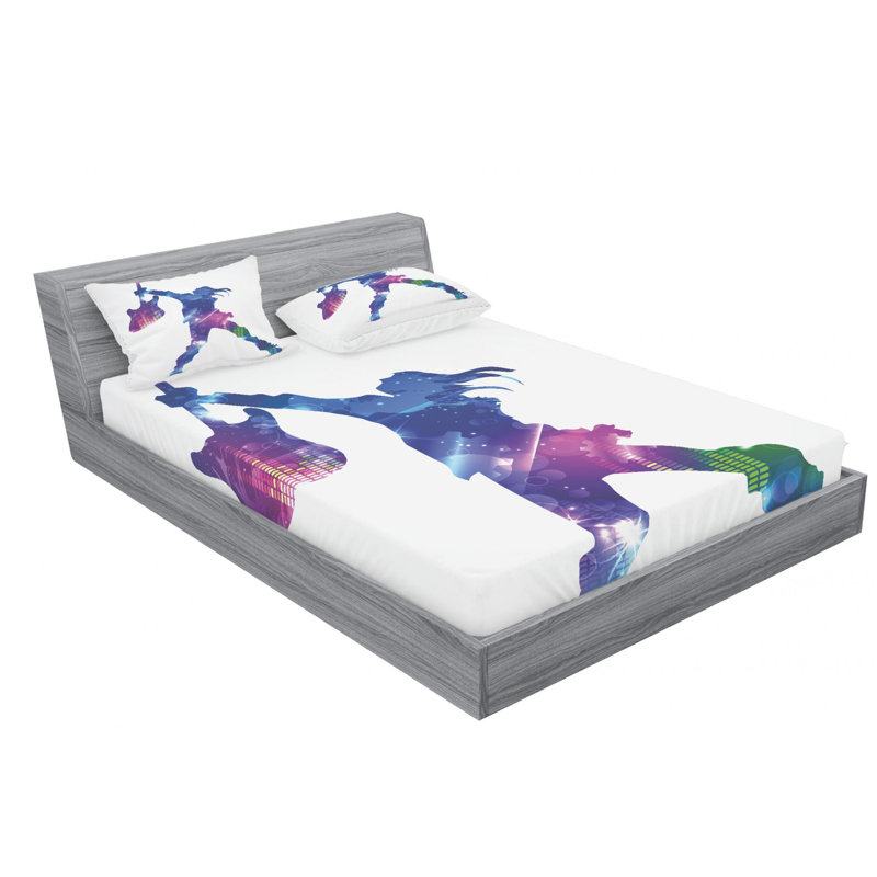 Microfiber Sheet Set, Queen Sheet Set with Fitted Sheet