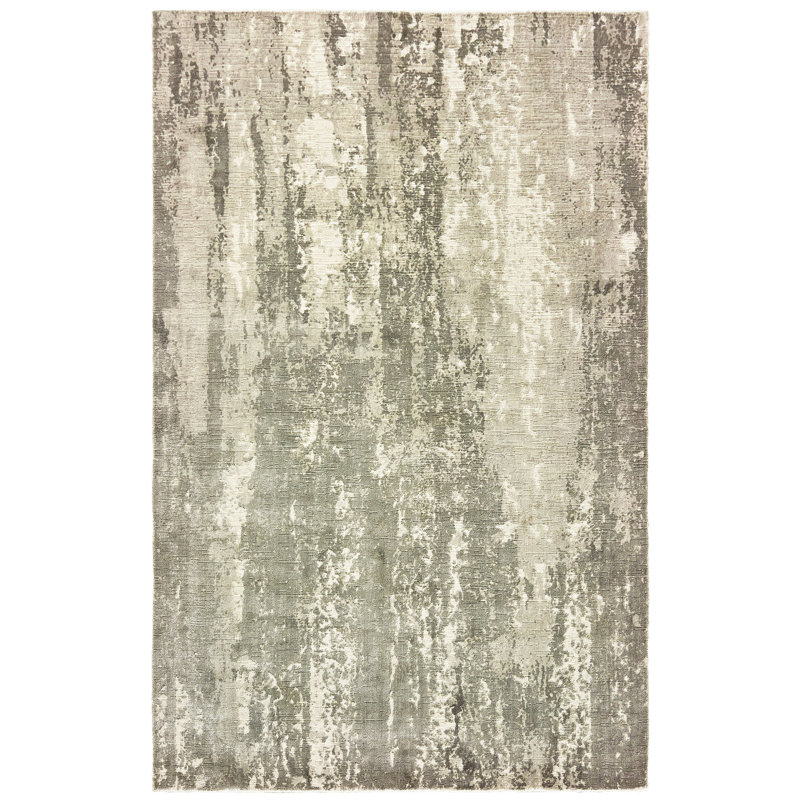 Kirkpatrick Performance Viscose Abstract Indoor Rug, Rectangle 6' x 9'