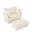 Fauteuil d'étude avec fauteuil confortable crème-2138551375