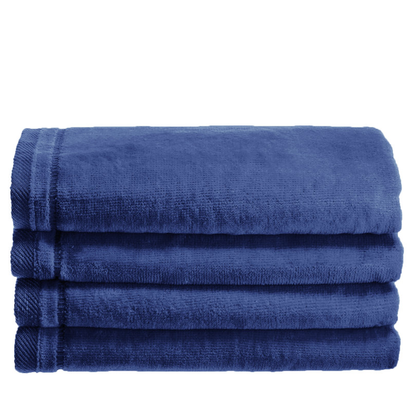 100% Cotton Fingertip Towel, Navy Blue 