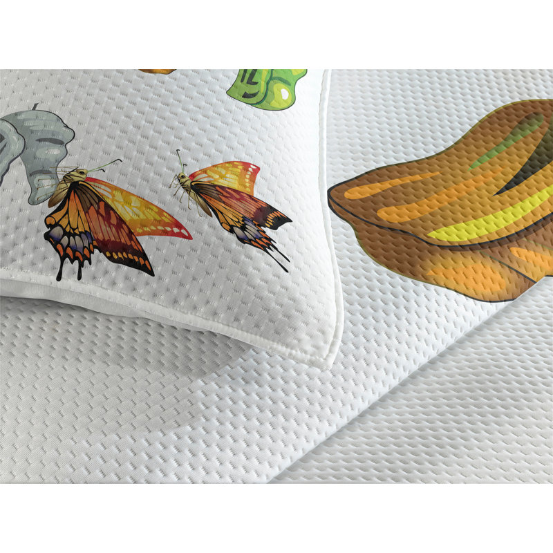 Herbs Polyester Coverlet, King Bedspread + 2 Shams