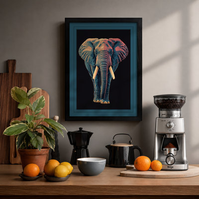 Luminous Elephant Modern - Framed Print