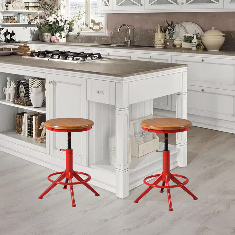 Tabouret pivotant en bois massif Jomarion
