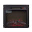 Foyer électrique encastrable 18 pouces 1400w 120v avec télécommande, radiateur mural ultra mince avec flamme réaliste à 3 niveaux et écran à DEL, noir