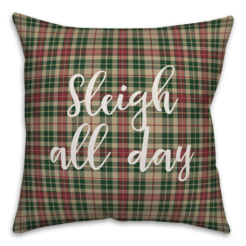  Coussin Sleigh All Day in Tartan, Coussin décoratif