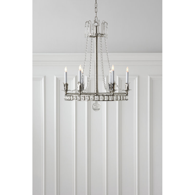 Regency 6 - Light Chandelier, Polished Nickel